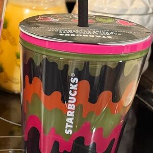 Starbucks Multicolor Camouflage Tumbler with Straw
